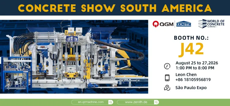 Quangong Machinery треба да се прикаже на саемот за бетон во Сао Паоло, Бразил - придружете ни се на овој голем настан во јужноамериканската индустрија.